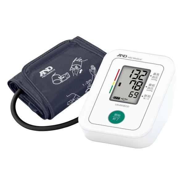 上腕式血圧計 A&amp;D エー・アンド・デイ UA-655ECO シンプル コンパクト 血圧計 脱アレル...