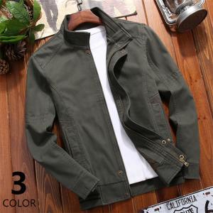 ブルゾン メンズ ジャケット ミリタリージャケット アウター ジャンパー 秋服 スタンドカラー 作業服 メンズアウター 大きいサイズ　送料無料