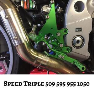 Triumph Speed Triple 509 595 955 1050 バックステップ 可変ポジション トライアンフ　スピードトリプル｜aaps