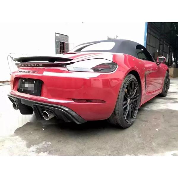 PORSCHE Cayman Boxster GT4スタイル カーボンリアディフューザー ポルシェ ...