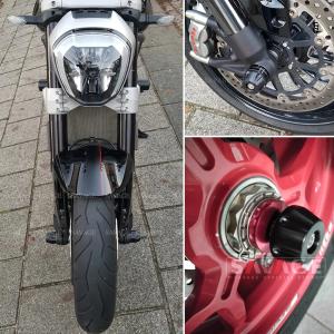 DUCATI 1098 1198 Panigale Diavel Supersports Monster Streetfighter MULTISTRADA アクスルスライダー フロント/リア/前後セット｜aaps