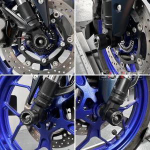 YAMAHA YZF-R25 YZF-R3 MT-25 MT-03 アクスルスライダー フロント/リア/前後セット｜aaps