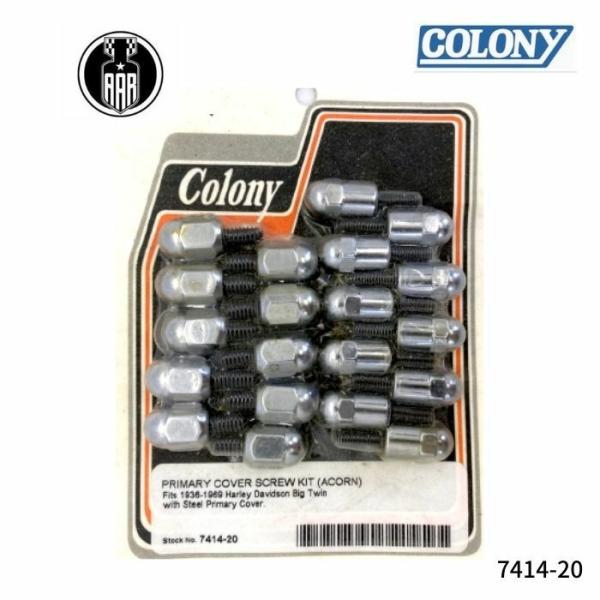 プライマリーカバー スクリューキット エーコン ハーレー 1936-69年 ビッグツイン パンヘッド...