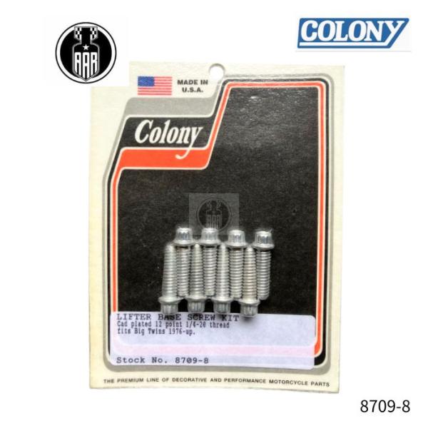 リフターベース スクリューキット カドミウムメッキ 1/4-20 スレッド ハーレーダビッドソン 1...