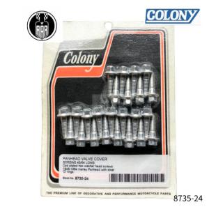 8735-24 colony コロニー パンヘッド バルブカバー スクリュー 45/64 ロング ハーレーダビッドソン｜エーエーアールヤフー店