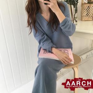 大きいサイズ ワンピース レディース ファッション ぽっちゃり おおきいサイズ 対応 オーバーサイズ ニット Vネック ロング丈 ベーシック M L LL 3L 秋冬