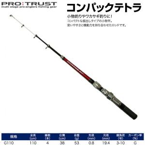 PROTRUST（プロトラスト）コンパックテトラ G110 コンパクトロッド ロックフィッシュ 穴釣り 送料無料｜aarck-yast