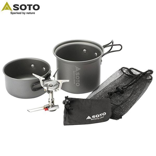 SOTO（新富士バーナー）アミカス クッカーコンボ SOD-320CC OD缶ガス式 クッカーセット...