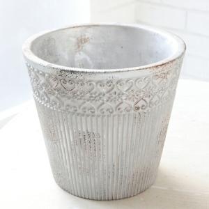 植木鉢 おしゃれ アンティーク 陶器鉢 コバルトラウンドL