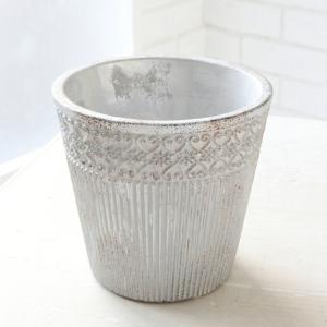 植木鉢 おしゃれ アンティーク 陶器鉢 コバルトラウンドL 15cm 5号 穴