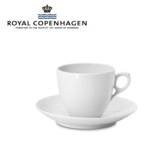 ロイヤルコペンハーゲン RoyalCopenhagen ホワイトプレーン コーヒーカップ&ソーサー 2408-071｜aarkshop