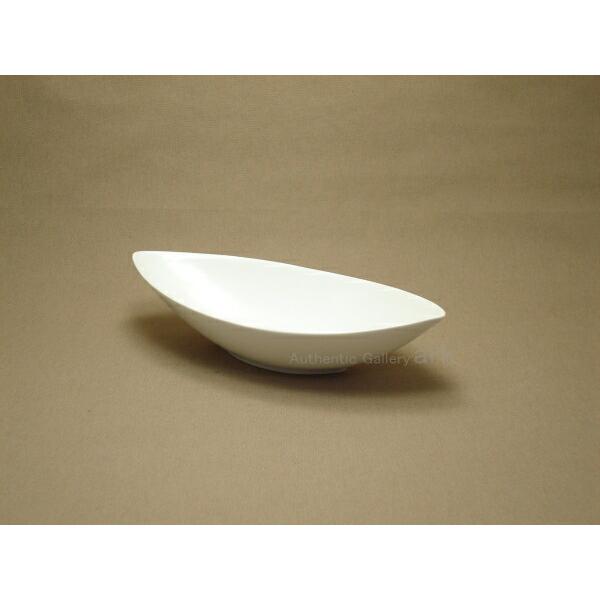 白い器 舟型深鉢 Mサイズ 24cm ディープカヌーボウル 白 ホワイト 白い食器 ポーセリンアート...