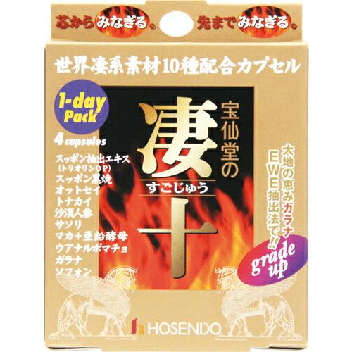 メール便発送 宝仙堂 凄十（スゴジュウ）１ｄａｙパック(4粒入り) すごじゅう スゴジュウ 凄十1D...