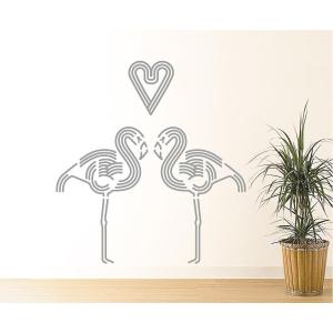 東京ステッカー ウォールステッカー 転写式 フラミンゴ Lサイズ Ts 0045 Dl 新作通販 グレー ハート