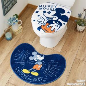 トイレ2点セット (洗浄暖房便座用フタカバー＆トイレマット) ディズニー ミッキー フタカバー＆トイレマット SB-416の商品画像