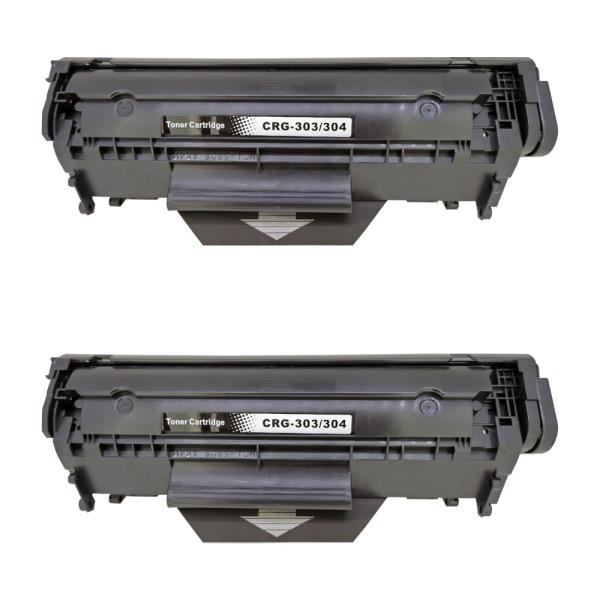 キヤノン CRG-303/304 共通 (BK/ブラック) 2本セット Canon 互換トナーカート...