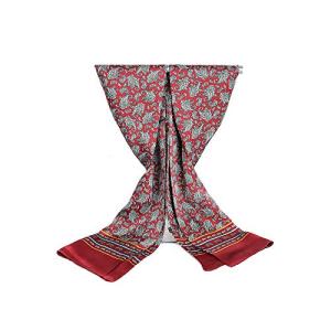 SIXIULIYU 100％シルクサテンロングスカーフ用男性26×160センチクラシックプリントパターンビジネスマンスカーフ紳士スカーフ (