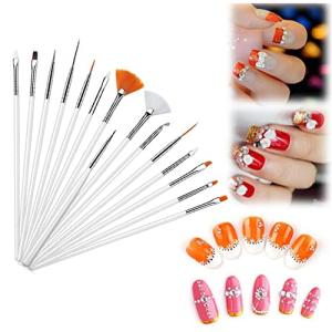 ジェルネイル 筆 ネイルブラシ 15点セット ジェルネイル 筆 ネイルアートブラシセット ドットペン ラウンドブラシ ネイルアートブラシ 極