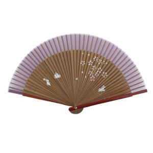 大西賢製販 扇子 Ripple 短地シルクペンテックス 21cm レディース 桜うさぎ/パープル