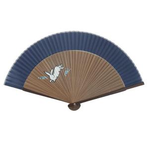 大西賢製販 扇子 男持ち短地シルクペンテックス 波うさぎ 22cm