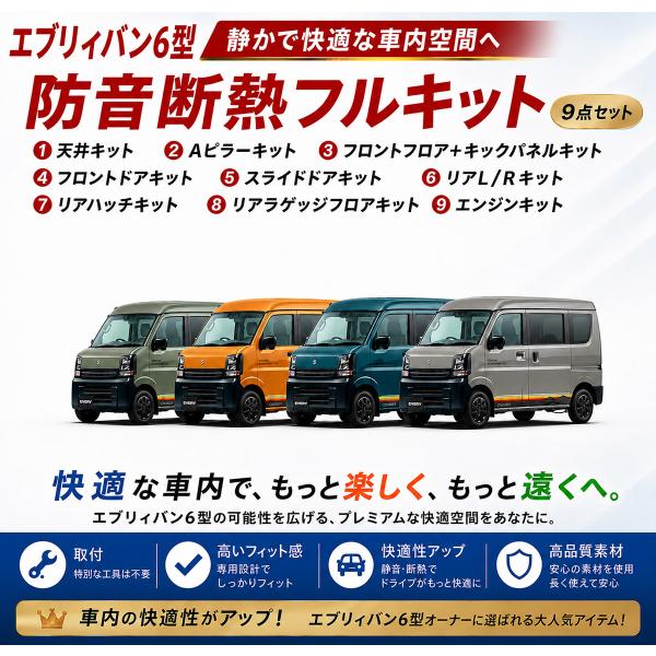 スズキ エブリィ 6型 防音断熱フルキット