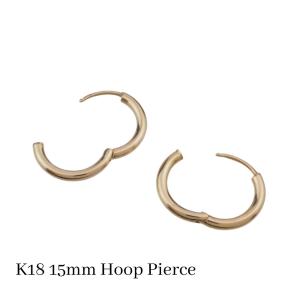 18金 フープピアス メンズ ピアス K18 ...の詳細画像3