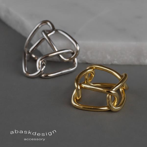 スクエア 指輪 リング レディース おしゃれ チェーン 大きめ 20代 30代 40代 50代 la...