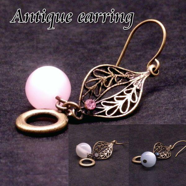 ビーズ可愛いエスニックアンティークピアス