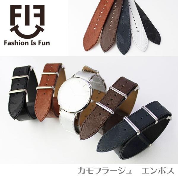 腕時計 ベルト 交換 バンド NATOベルト バンビ BAMBI ダニエルウェリントン 引き通し カ...