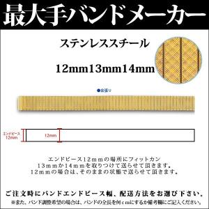 腕時計 バンド 交換 時計ベルト 金属 メタルバンド ベルト バンビ 伸縮 エバー 12mm 13mm 14mm BAMBI ステンレス レディース ゴールド オスカー OBE5915G｜abbeyroad