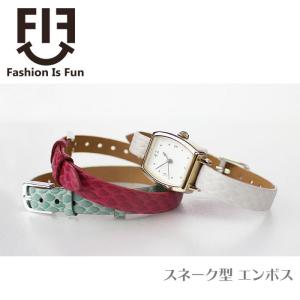 時計ベルト 8mm 10mm 12mm 14mm レディース 腕時計 交換 バンド バンビ 革 BAMBI ストレート 引き通し スネーク FIFGH001