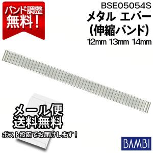 腕時計 バンド 交換 時計ベルト 金属 メタルバンド ステンレス バンビ BAMBI レディース 伸縮 エバー シルバー 12mm 13mm 14mm BSEB5054S｜abbeyroad