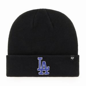 ('47/フォーティーセブン)  ドジャース  ’47 ニット帽 カフニット ブラック×ブルー刺繍ロゴ　Dodgers ’47 Raised Cuff Knit Black×Blue Logo｜abbot-fukuoka