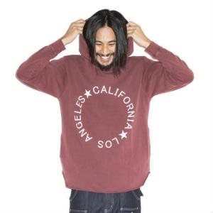 EVENFLOW（イーブンフロウ）EVEN FLOW　サークルLA-CA HOODIE プルオーバー　マルーン　Ｍ/Ｌサイズ｜abbot-fukuoka