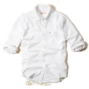 ホリスター（Hollister)　長袖オックスフォードシャツ（Hermosa Shirts）　ホワイト　（メンズ）Ｓ/Mサイズ｜abbot-fukuoka