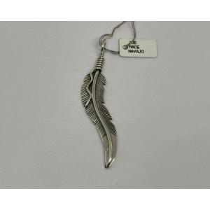 NAVAJO◇H.MACE/ハーヴィーメイス/12KGF/フェザーペンダントトップ
