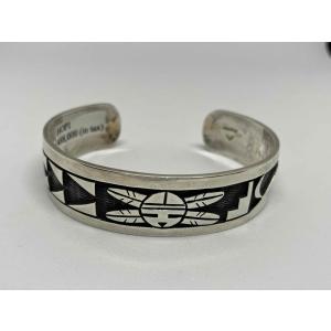 Hopi Jewelry 【メール便配送】Clifton Mowa Hopi Overlay Bangle