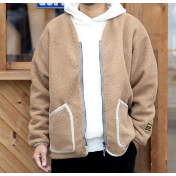 (TURN ME ON / ターンミーオン) シープボアZIPブルゾン(BEIGE)  (MENS)...