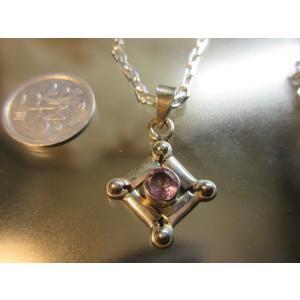 Silver925 天然石 アメジスト ペンダント ( シルバー925 チェーン 40cm  