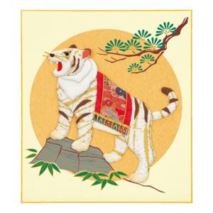 干支の押絵 キット 慶福勇猛虎 39-02269 　2022oshie-4