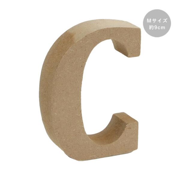 木製 オブジェ 切り文字 C アルファベット Mサイズ 約9cm 　agf-05c