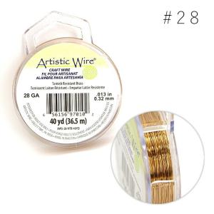 Artistic Wire アーティスティックワイヤー ノンターニッシュブラス #28/aw-l-nb-28の商品画像