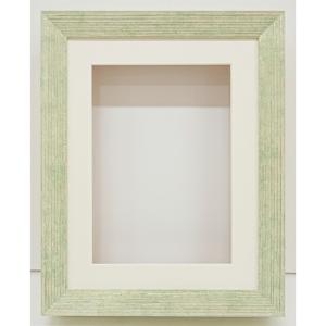 シャドウボックス額 シャドーボックス用額 6×8インチ グリーン d-52g : 手芸用品の