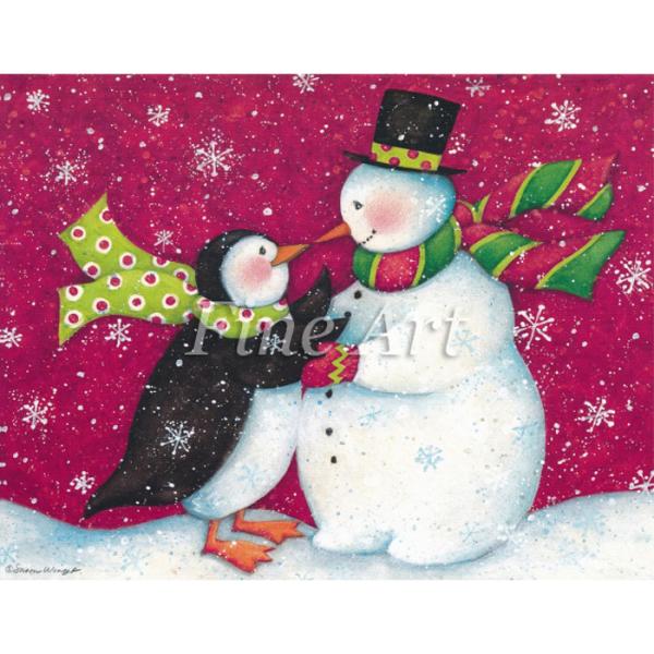 シャドープリント 雪だるまとペンギンのダンス FA17-37