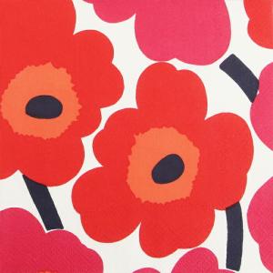 ペーパーナプキン マリメッコ ウニッコ レッド 2枚入 メール便/宅配便可 　mrl552610