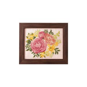 cosmo 刺しゅうキット 季節を彩るフラワーアレジメント ラナンキュラスとスイセン no-522204