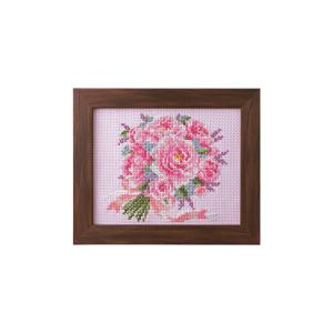 cosmo 刺しゅうキット 季節を彩るフラワーアレジメント シャクヤクのブーケ no-522206