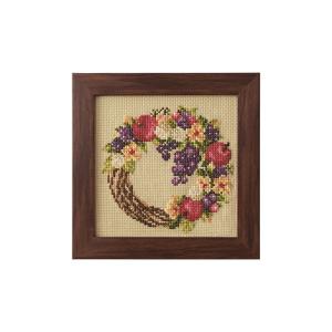 cosmo 刺しゅうキット 季節を彩るフラワーアレジメント 実りのリース no-522210