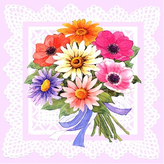 スタジオFeelデザインの立体テキストシート  ディジーの花束  S-042