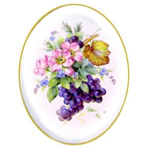 スタジオFeelデザインの立体テキストシート  ぶどう  オーバル   S-085